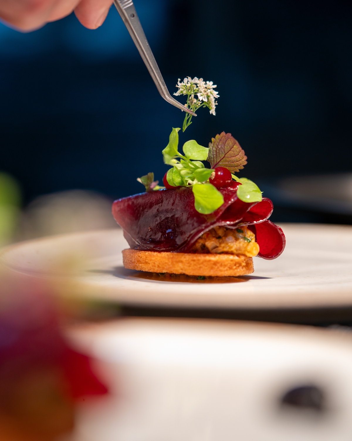 Assiette gastronomique franco-japonaise à La Scène Thélème